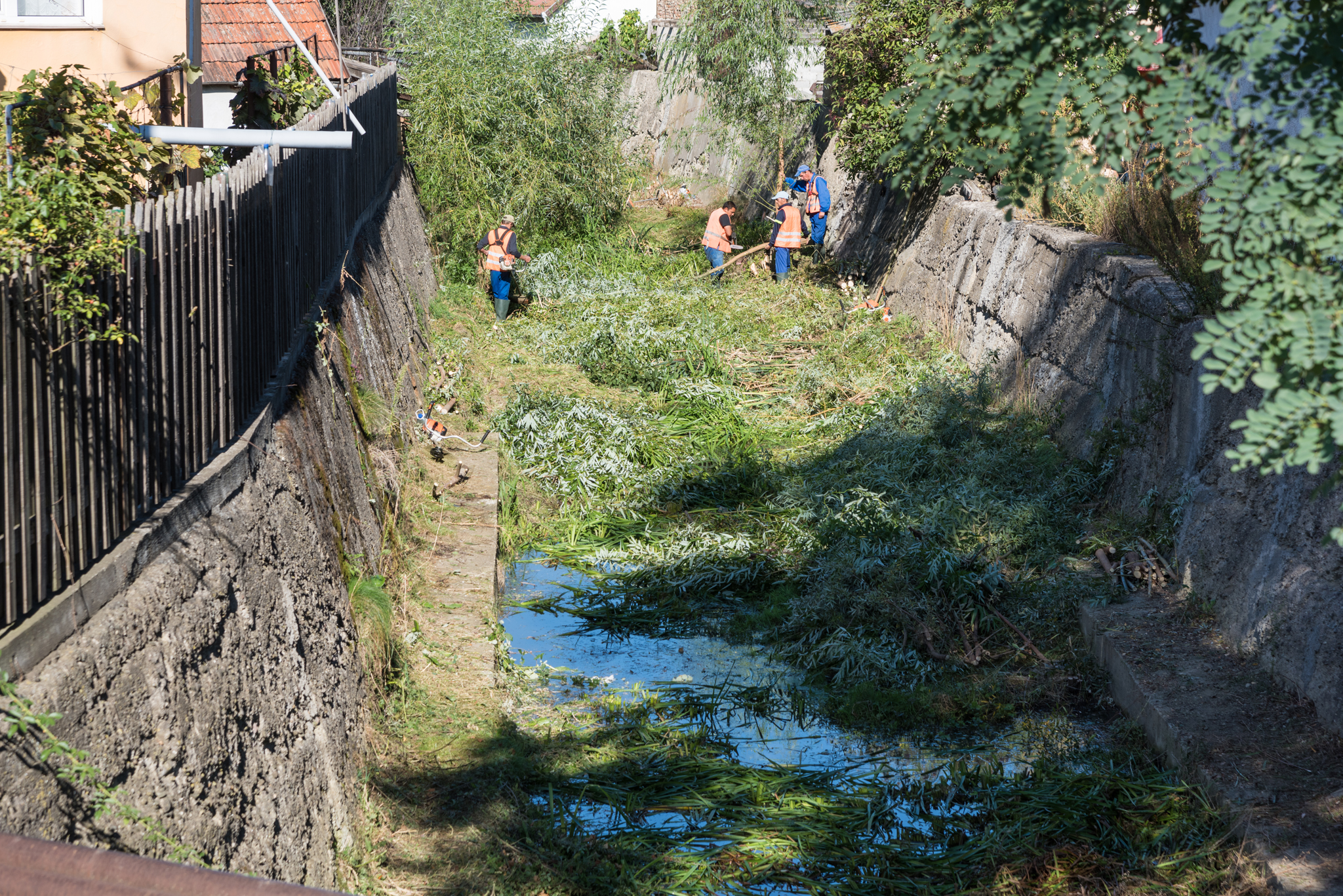 A început curăţarea pârâului Debren în perimetriul zonelor locuite