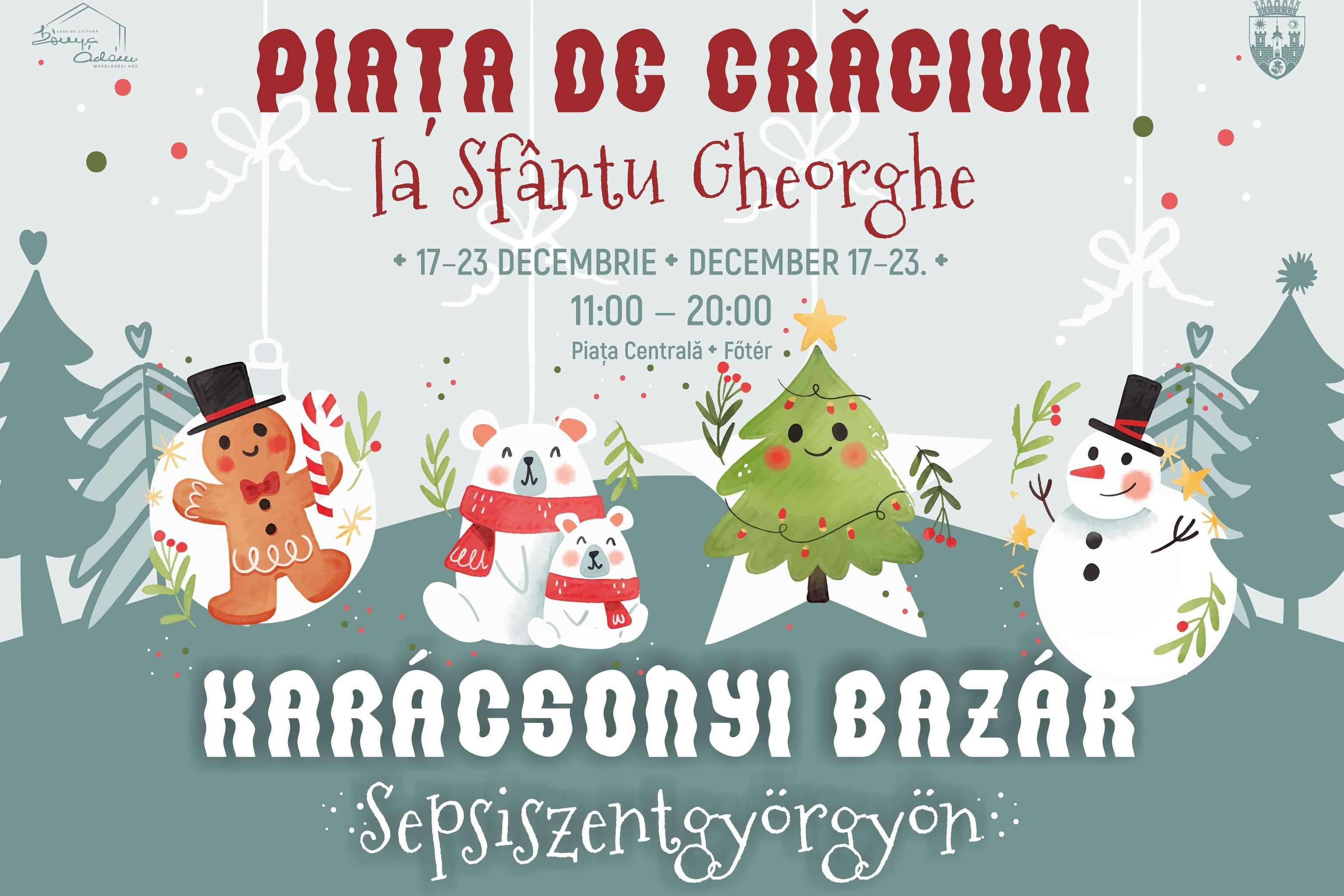 Piața de Crăciun la Sfântu Gheorghe - spiritul sărbătorilor în Piața Centrală
