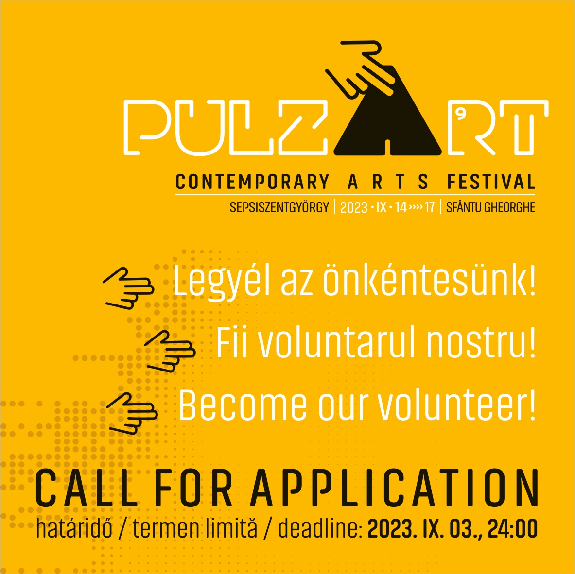 Căutăm voluntari!