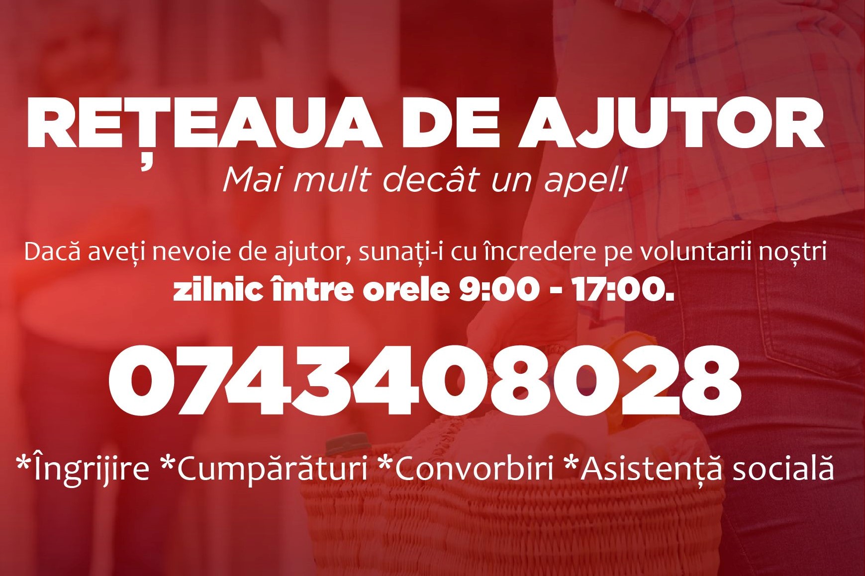 Persoanele vârstnice aflate în nevoie pot apela „Rețeaua de ajutor” 