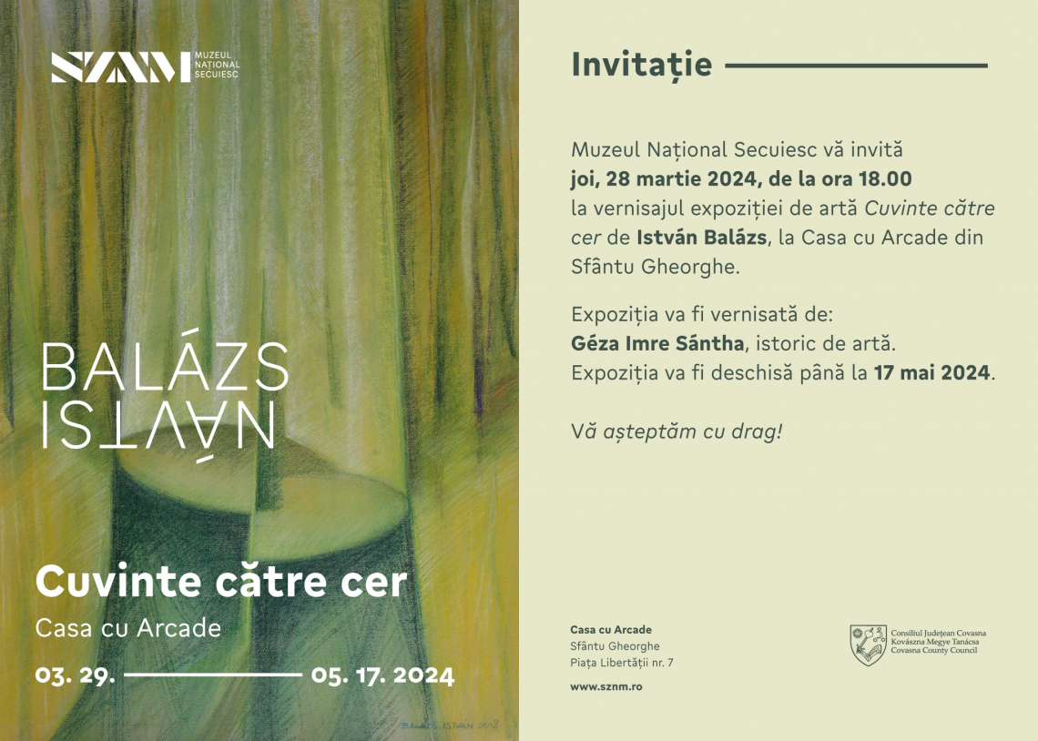 Vernisajul expoziției de artă Cuvinte către cer de István Balázs