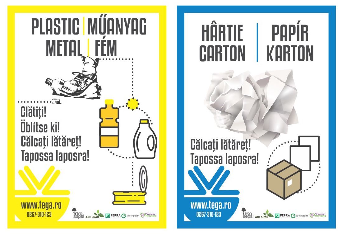 Plasticul şi hârtia sunt colectate din nou separat la Sfântu Gheorghe